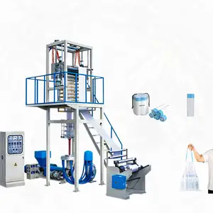 sleeved Film Extruder Blown Film Machine HDPE, LDPE Shopping Bag Extrusion Line