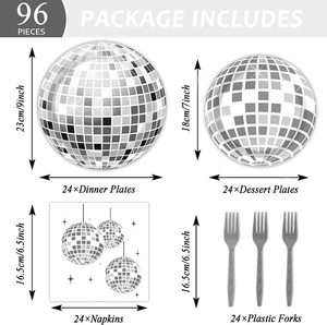 DAMADI - Paquete de 10 Bolas de Discoteca Plateadas al por Mayor - Bola Brillante Giratoria para Decoración de Fiestas, Bodas, Clubes y Escenarios - Product Image 3