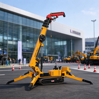 Grue araignée télescopique 2026 de 3 tonnes, 5 tonnes, 8 tonnes avec flèche longue et jib de manutention