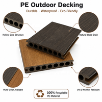 Plancher composite extérieur WPC moderne et solide - Revêtement de sol écologique imperméable à emboîtement antidérapant Garantie 5 ans