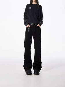 Factory Customised Wholesale Summer <strong>Men's</strong> Vintage Washed <strong>Dark</strong> Solid Lightweight Straight Fit Polyester/Cotton Denim <strong>Jeans</strong> - Product Image 4