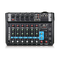 Nouvelle console de mixage 4 voies/7 voies avec amplificateur intégré, machine de mixage professionnelle Bluetooth à réverbération avancée