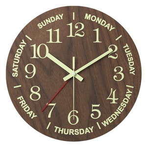 Reloj de pared luminoso de madera, luz fluorescente de noche con función de semana, nuevo diseño, <span class=keywords><strong>2022</strong></span> - Product Image 3