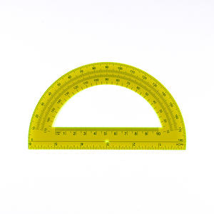 Toptan 6-Inch saydam plastik Protractors çocuklar için çocuk okul çalışması için 180 derece geometri açı ölçümü - Product Image 5