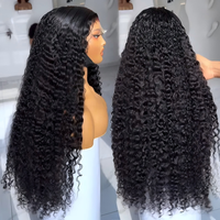 Perruque bouclée indienne naturelle de Birmanie, perruque frontale en dentelle HD complète de 30 pouces, vente en gros, perruque de cheveux humains vierges péruviens 15A sans colle