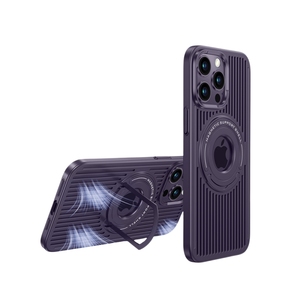 2023 Gấp Chân Đế Matte <span class=keywords><strong>PC</strong></span> Từ Trường Hợp Điện Thoại Cho <span class=keywords><strong>Iphone</strong></span> 13 14 15 Pro Max Với Hollow Tản Nhiệt Thiết Kế - Product Image 1