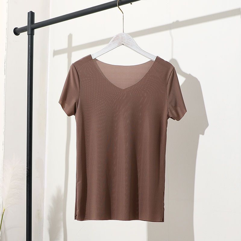 Camicia in Seta Ghiaccio Khaki