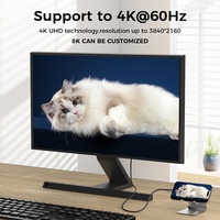 Adaptateur USB-C vers 4K UHD UNIEAN, 60 Hz, câble USB-C vers UHD, adaptateur HDTV, connectez votre téléphone portable à votre téléviseur
