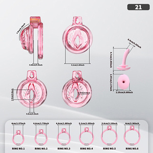 Cage de chasteté pour homme, cage à pénis en silicone souple, dispositifs de chasteté, jouet pour adultes, jouets BDSM, jouets de bondage pour hommes, cage à pénis plate - Product Image 2