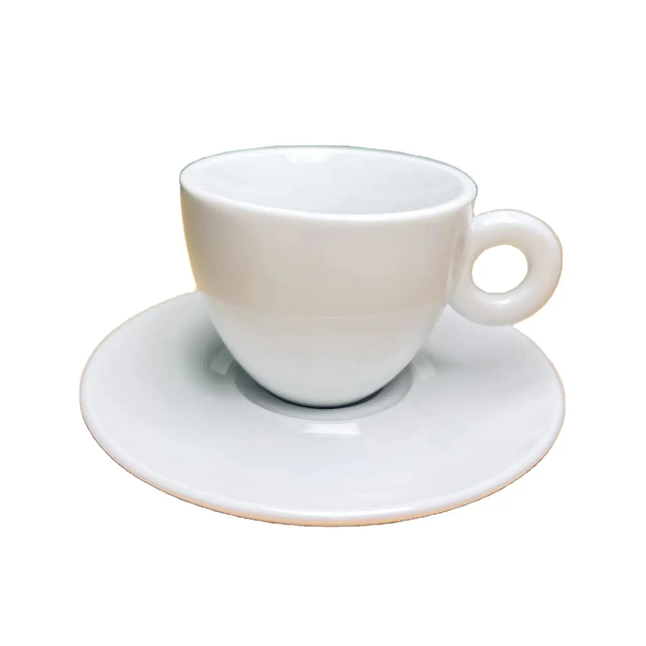 옵션 색상의 커피 머신 용 세라믹 에스프레소 컵 및 접시
