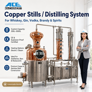 Distillateur d'<span class=keywords><strong>alcool</strong></span> professionnel Ace 300L 500L 1000L - Machine à vodka <span class=keywords><strong>de</strong></span> pomme <span class=keywords><strong>de</strong></span> terre pour équipement <span class=keywords><strong>de</strong></span> distillerie commerciale - Product Image 1