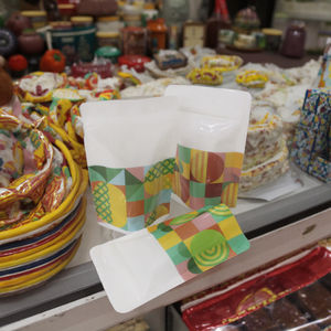 小さなバッグカスタマイズされた花の包装マイラー防臭デザインダイムステッカー付きカスタムプリント水平バッグ - Product Image 2