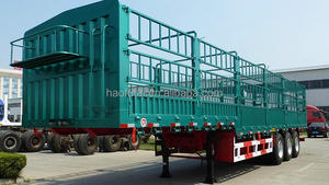 Semi-<span class=keywords><strong>remorque</strong></span> à clôture en acier avec panneaux latéraux amovibles pour le transport lourd de marchandises agricoles ou industrielles - Product Image 6