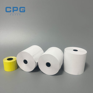 Papier thermique pour reçus en vrac sans BPA 80x70mm 55gsm Haute qualité Faible poussière Papier thermique pour caisse enregistreuse Rouleau - Product Image 1