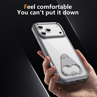 Béquille multifonctionnelle robuste étui de protection pour téléphone robuste pour iPhone 17 Pro Max étui de protection transparent avec support intégré