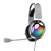 Casque de jeu pour ordinateur de bureau, ordinateur portable, sur l'oreille, son surround stéréo professionnel avec microphone