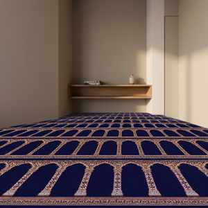 Tapis de prière de mosquée en polyester de haute qualité, antidérapant, à poils moyens, fabriqué à la machine, enroulable, pour usage commercial intérieur - Product Image 3