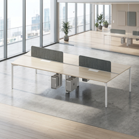 Bureau modulaire moderne pour 4 personnes, design autoportant, extensible, en métal, idéal pour l'école, l'hôtel et le bureau - Vente en gros usine