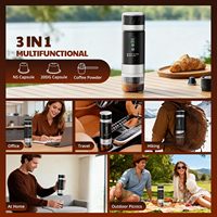 Nouvelle Machine à Expresso Portable Électrique Entièrement Automatique en Acier Inoxydable 2026 avec Batterie Amovible USB-C et LED 3-en-1