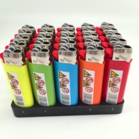 2024 Offre Spéciale haute qualité Design créatif rechargeable en plastique gaz butane briquet classique flamme imprimé Logo flamme stable pour