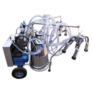 Machine à traire en acier inoxydable à <span class=keywords><strong>prix</strong></span> d'usine, faible bruit, à palette rotative, à aspiration sous vide, avec chariot et seau en acier inoxydable - Product Image 1