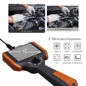 Camera nội soi khớp nối 4 chiều 360 độ, ống kính 6mm, độ phân giải 720P, chống nước IP67, camera kiểm tra nội soi với màn hình 5 inch - Product Image 4