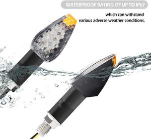 ไฟเลี้ยวรถจักรยานยนต์, ไฟเลี้ยวรถจักรยานยนต์ 14LED ด้านหน้า+ด้านหลังพร้อมไฟสีเหลืองอำพันสุดเท่, ไฟเลี้ยวรถจักรยานยนต์ 12V - Product Image 3