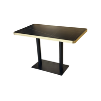 Table moderne en marbre noir polyvalente pour restaurant école salon hôtel salle à manger atelier chambre d'hôpital