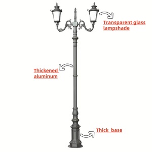 6 <span class=keywords><strong>7</strong></span> 8 9 mét Đèn Đường năng lượng mặt trời cực với một hai cánh tay Đèn năng lượng mặt trời ngoài trời chiếu sáng đường phố cực - Product Image 1