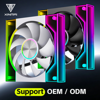 Ventilador de PC XINMAI Blanco de 120 mm ARGB PWM con Espejo Infinito, 5V 3 Pines, Silencioso, RGB, para Computadoras de Juego