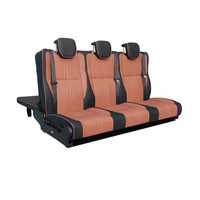 Siège de voiture 3 places, siège arrière de luxe pour bus MPV, siège pliable pour intérieur de camping-car, pouvant se déplacer vers l'avant et vers l'arrière