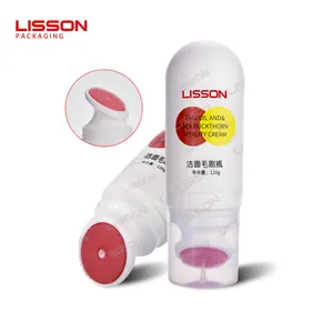 באיכות גבוהה סיליקון מיכל 100ml-150ml קוסמטי סיליקון מברשת בקבוק לשטוף פנים/פנים ניקוי