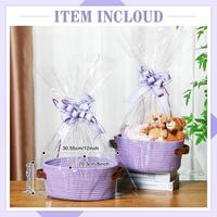 Panier de rangement en corde de coton pour cadeaux de naissance, idéal pour les cadeaux de douche de nouveau-né, emballage festif