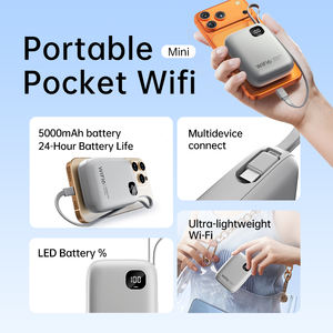 แบตสำรองพกพา 5000mAh พร้อมเราเตอร์ 2 in 1 รองรับ LTE 4G WiFi6  ใช้เป็นพาวเวอร์แบงค์ได้  ฮอตสปอต WiFi ระยะ 300 เมตร สำหรับใช้งานกลางแจ้ง พร้อมช่องใส่ซิมการ์ด - Product Image 6