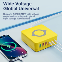 Chargeur rapide multi-ports 140W Station de charge sans fil de type C avec PD 65W QC 3.0 Charge rapide pour iPhone 14 Samsung Mobile Phone