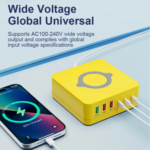 Estación de carga inalámbrica tipo C de cargador rápido multipuerto de 140W con Carga rápida PD 65W QC 3,0 para teléfono móvil iPhone 14 Samsung - Product Image 5