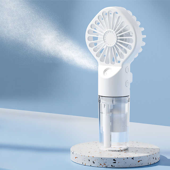 Afisaj LED portabil Ventilator de aburire portabil, reincarcabil, USB/electric Ventilator personal pentru pulverizare cu apa, cutie de utilizare in aer liber