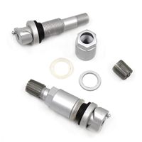 Hengtu Kit Perbaikan Sensor Tekanan Ban Baru dengan Batang Logam dan Tabung Dalam TPMS 12g untuk 2-6 MX-5-CX-7-9-RX-8 Lancer Outlander VS (dll.)