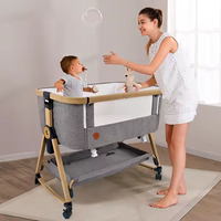 Playkids Certification ASTM Style européen nouvellement Gery aspect bois en alliage d'aluminium pépinière literie pour bébé lit bébé