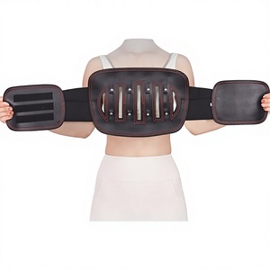 Ceinture de soutien lombaire en cuir épaissi avec plaque en acier, design profilé, respirante et réglable, pour soulager les douleurs dorsales - Product Image 5