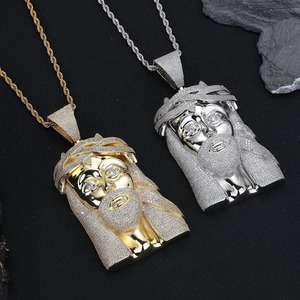 Premium Quality Iced Out Jesus Face <b>Pendant</b> in 925 <b>Silver</b> Necklace <b>Pendant</b> <b>for</b> <b>Men</b> and Women Party Available At Good Price - Product Image 6