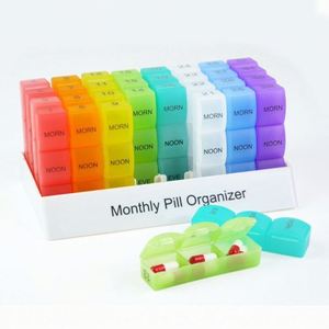 Boîtes de rangement en plastique colorées, directement de l'usine, en matériau PP, en forme de tiroir, pour la gestion des pilules - Product Image 1