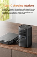 [Aplicaciones globales] Wupro M1 Smart DLP Proyector Portátil Mini Proyector de bolsillo recargable 2 + 32GB 1080P Android 9,0 Proyector