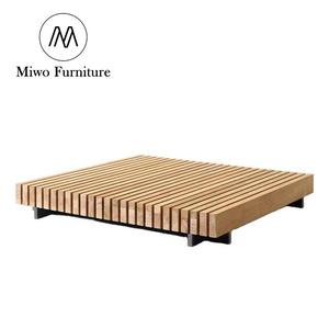 Muebles de exterior de lujo Vestíbulo del hotel Jardín Diseño moderno Madera de teca natural Striata Patio Resort Lounge <span class=keywords><strong>Mesa</strong></span> de centro <span class=keywords><strong>cuadrada</strong></span> - Product Image 1