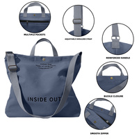 Sac fourre-tout en toile coloré, sac bandoulière pour femme, sac messager en toile