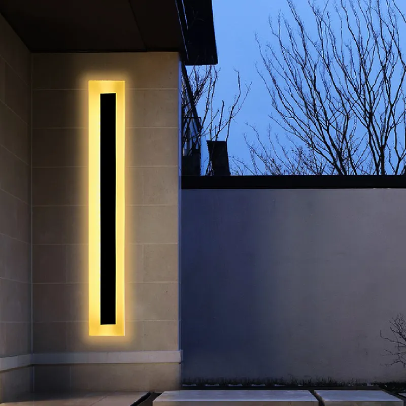 Nieuw Product Moderne Villa Buitenmuur Balkon Tuin Led Eenvoudige Rechthoek Waterdichte Wandlamp Outdoor Wandlamp