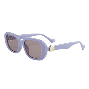 Gafas de sol moradas con efecto ojo de gato, montura completa, protección UV400, a la moda, para mujer - Product Image 5