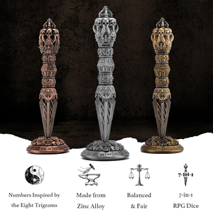 Dados de varita de aleación de Zinc y Metal DND para juegos de mesa poliédricos TRPG Dungeons & Dragons sigue la flecha azul para explorar tu mundo - Product Image 2