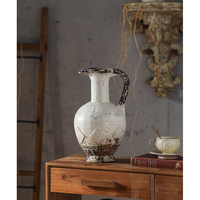 Vase décoratif de sol en MGO, pot de fleurs extérieur grand format, pot de plantes taille réelle, décoration intérieure légère