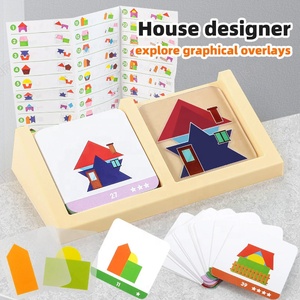 Designer de maison Explorer des superpositions graphiques Puzzle Jouet Enfants Figure Géométrique Logique Spatiale Pensée Formation Puzzle Jeu de Société - Product Image 2